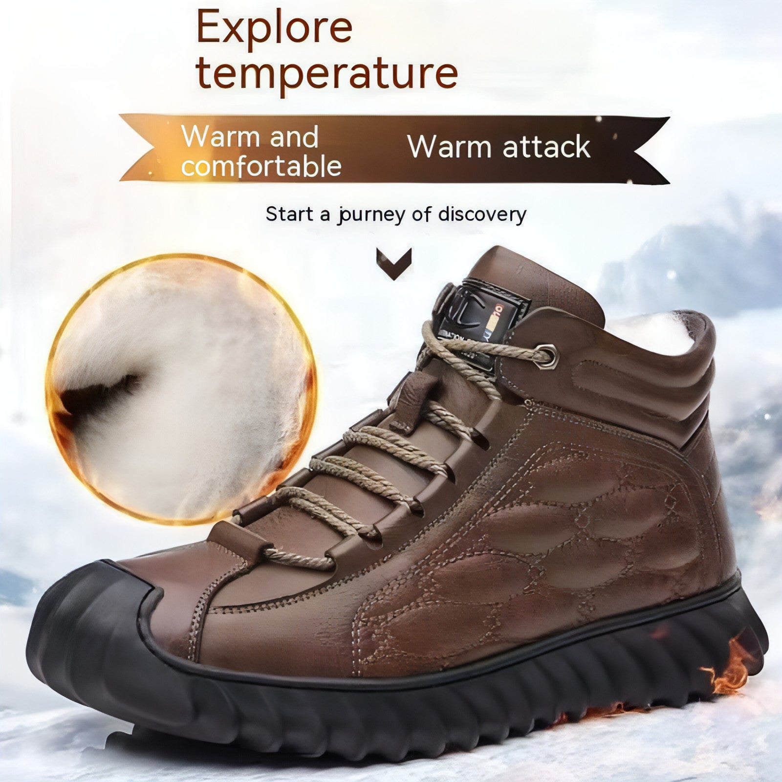 Ανδρικά βαμβακερά παπούτσια Fleece-lined Winter New